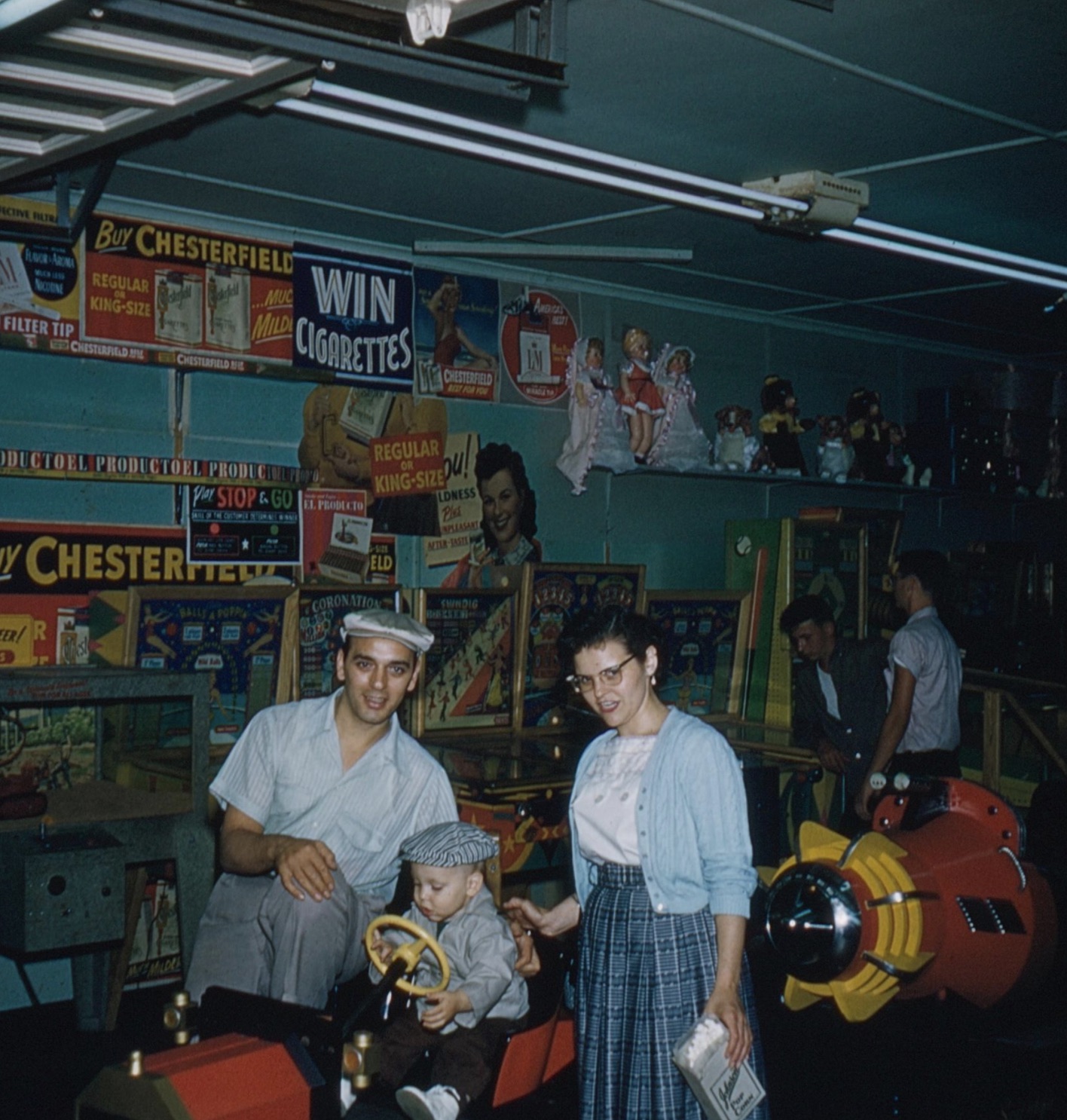 Family at Unknown Arcade, 1957 